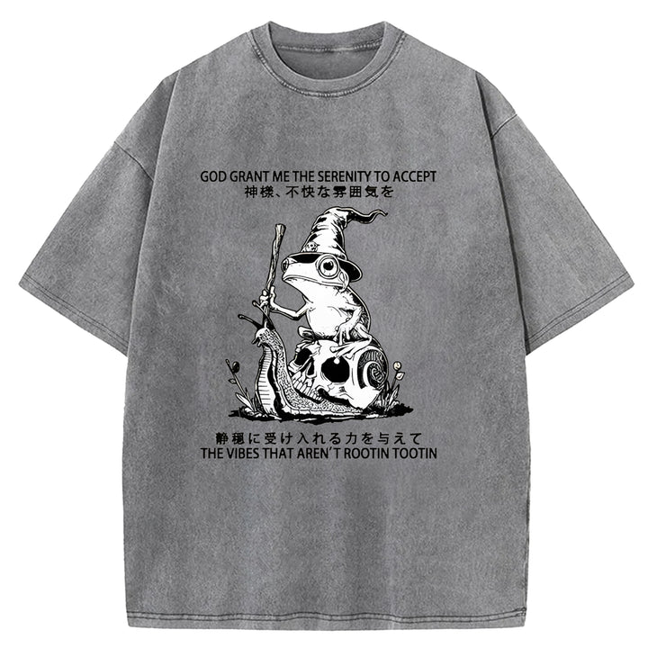 God Grant Me The Serenity Washed Crew Neck T-Shirt
