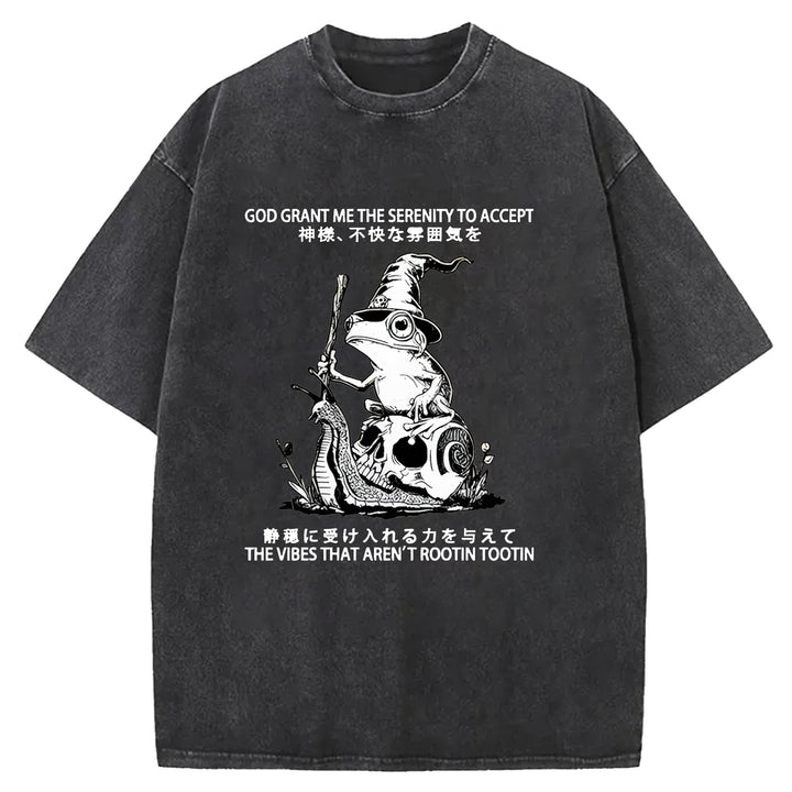 God Grant Me The Serenity Washed Crew Neck T-Shirt