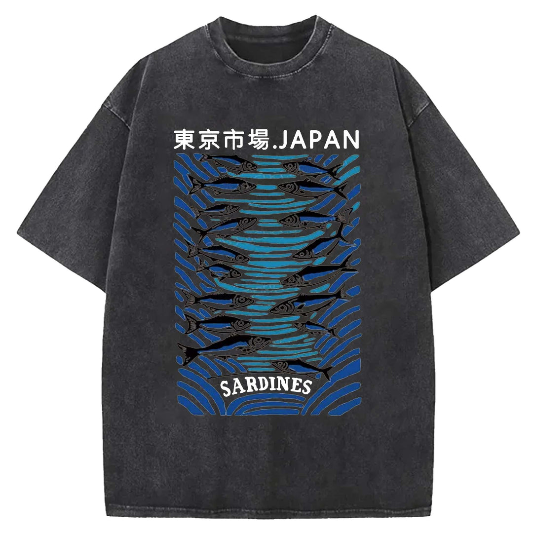 Tokyo Market Washed Crew Neck T-Shirt