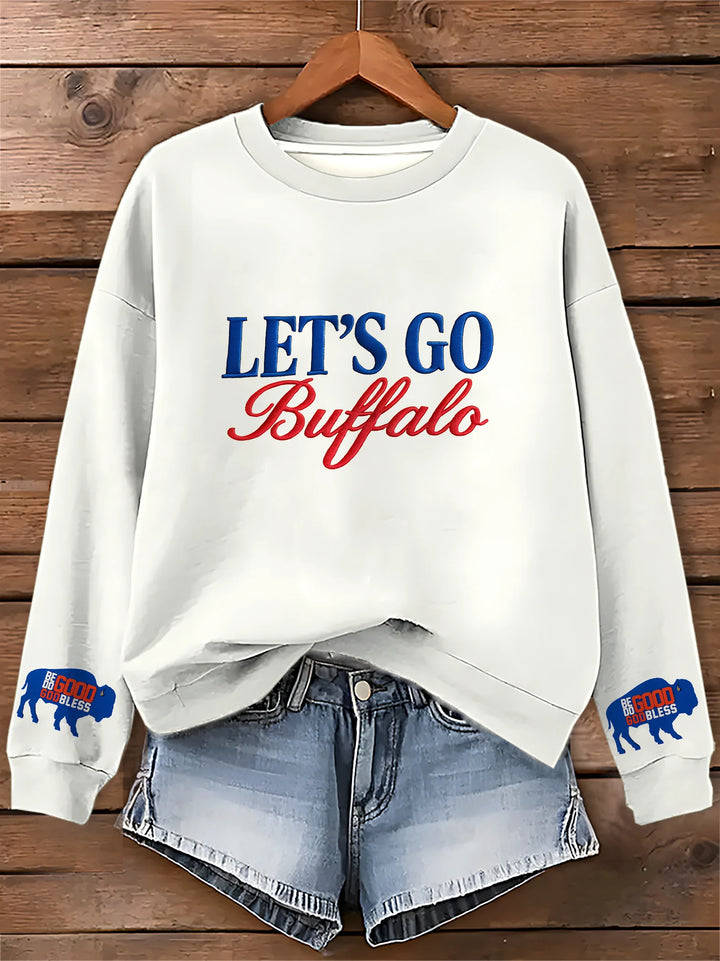 Buffalo Bills Football Printed Long Sleeve Casual Top