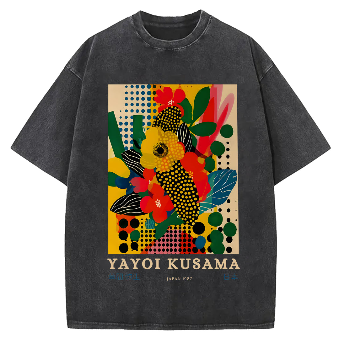 Yayoi Kusama Vintage Washed Crew Neck T-Shirt