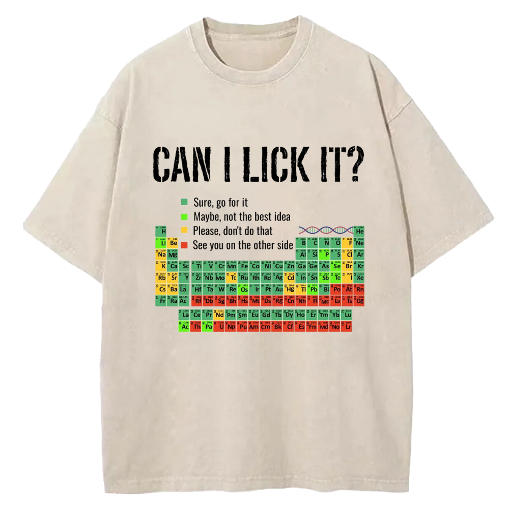 Can I Lick It Vintage Washed Crew Neck T-Shirt