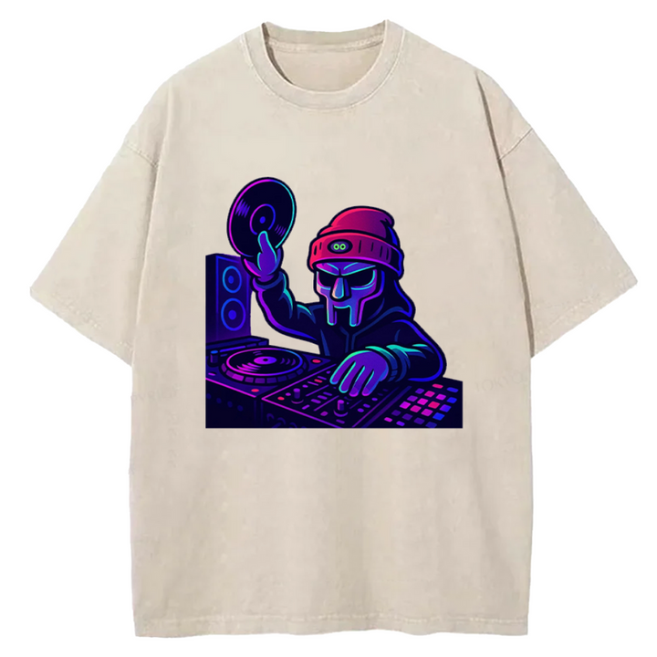 Parappa The Rapper Vintage Design Washed Crew Neck T-Shirt