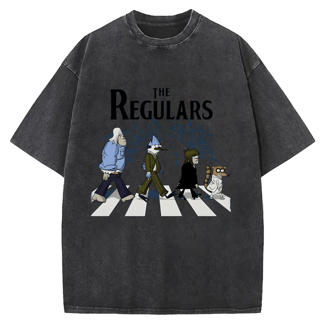 The Regulars Cartoon Washed Crew Neck T-Shirt