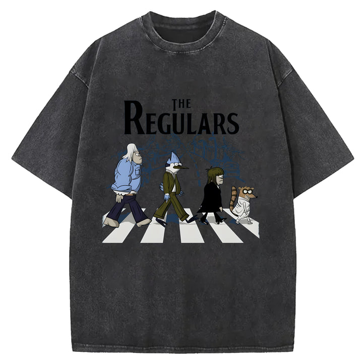 The Regulars Cartoon Washed Crew Neck T-Shirt