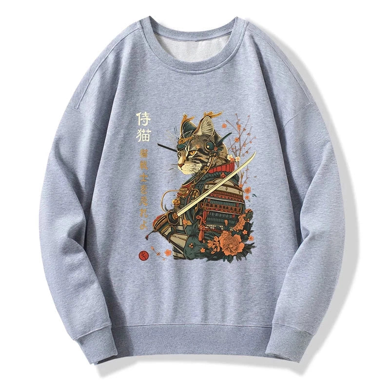Cat Samurai Japanese Art Sweatshirt