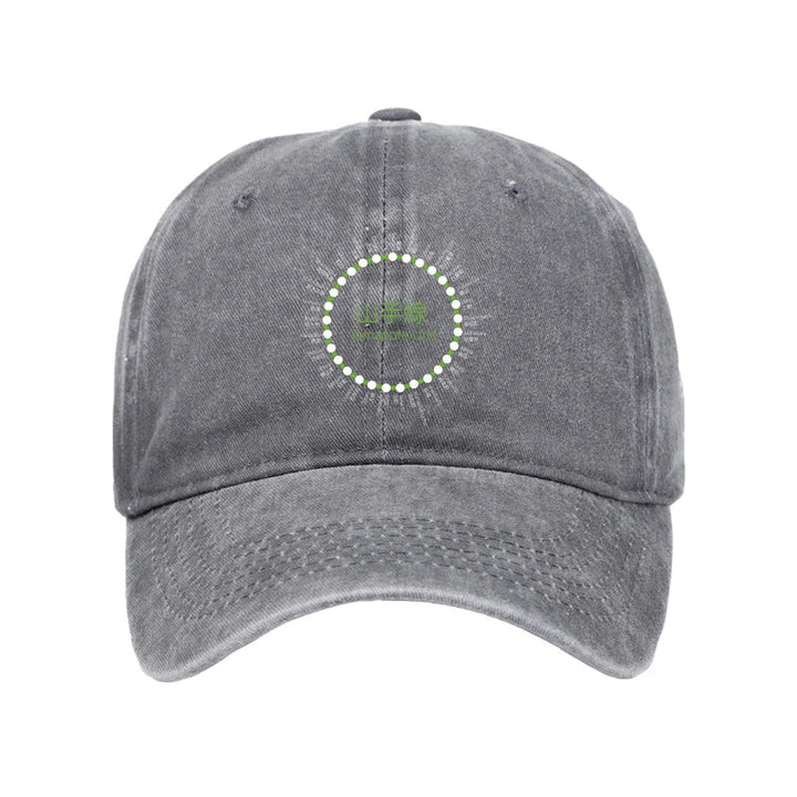 Yamanote Line Stations Circle Washed Cap