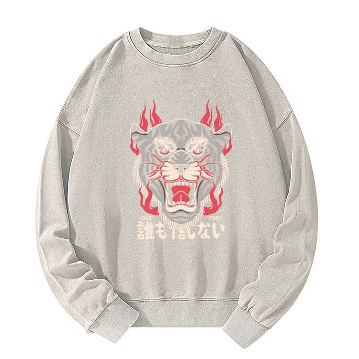 Japanese Tiger Fire Washed Sweatshirt