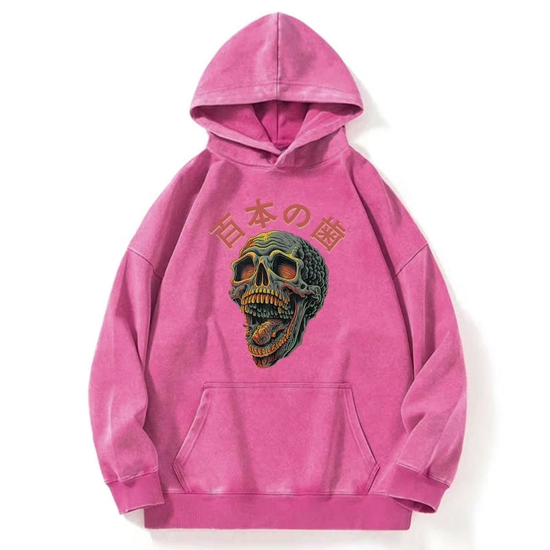 Terrifying And Disgusting Skull Washed Hoodie