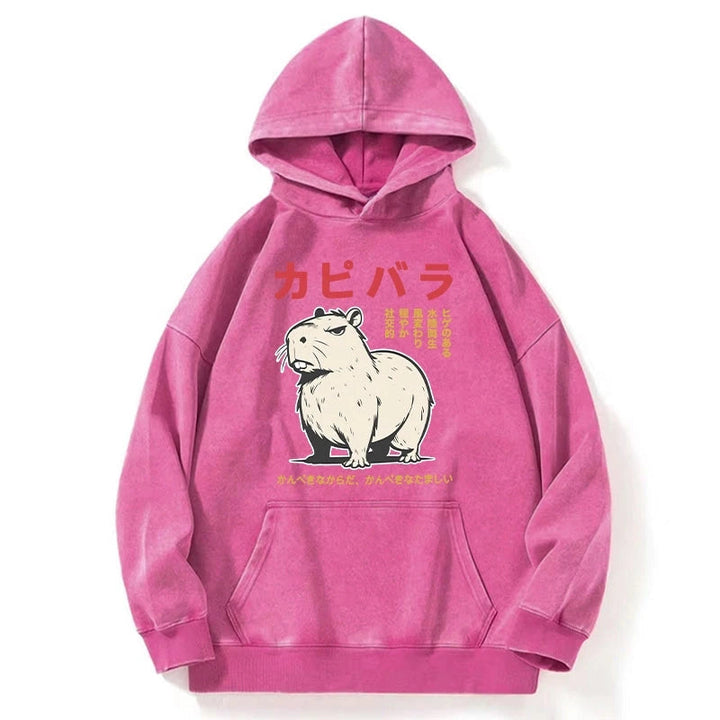 Angry Capybara Japan Washed Hoodie