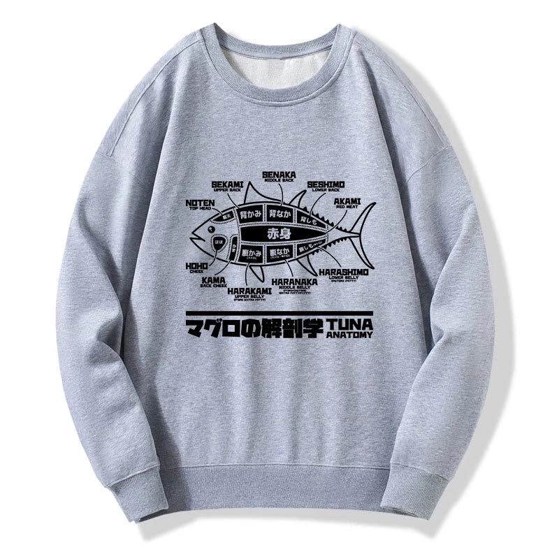 Tuna Dissection Map Japanese Sweatshirt