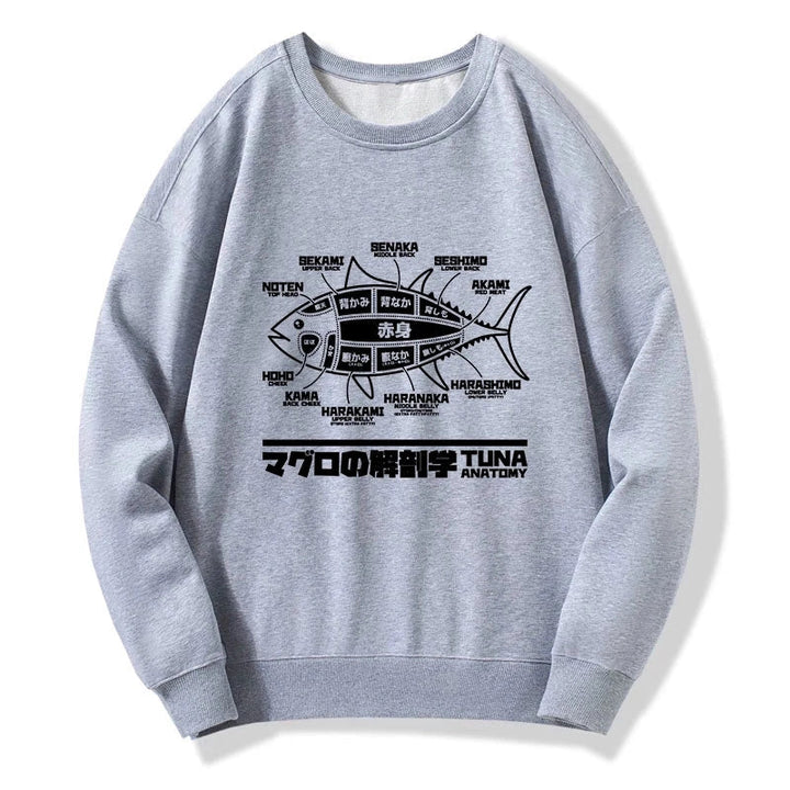 Tuna Dissection Map Japanese Sweatshirt