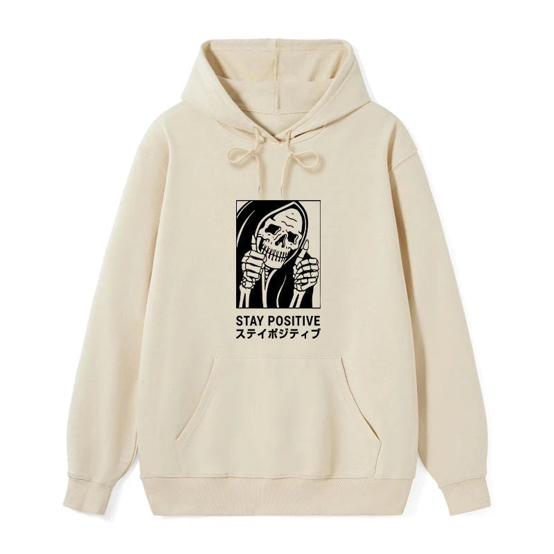 Stay Positive Skeleton Classic Hoodie