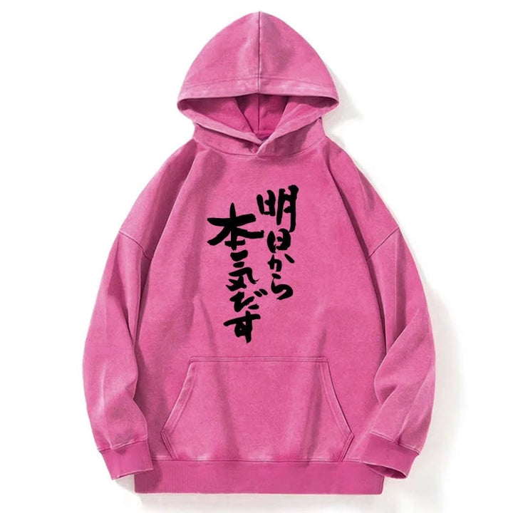 I'm Going To Get Serious Tomorrow Japan Washed Hoodie