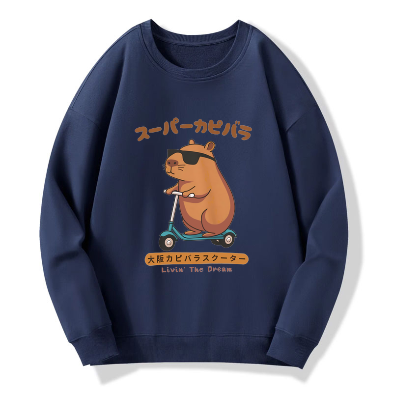 Osaka Capybara Scooter Sweatshirt