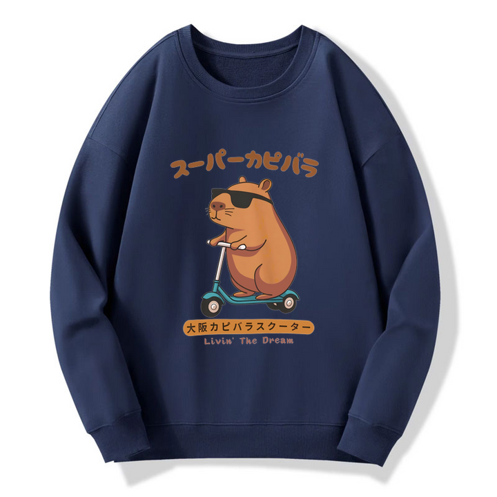 Osaka Capybara Scooter Sweatshirt