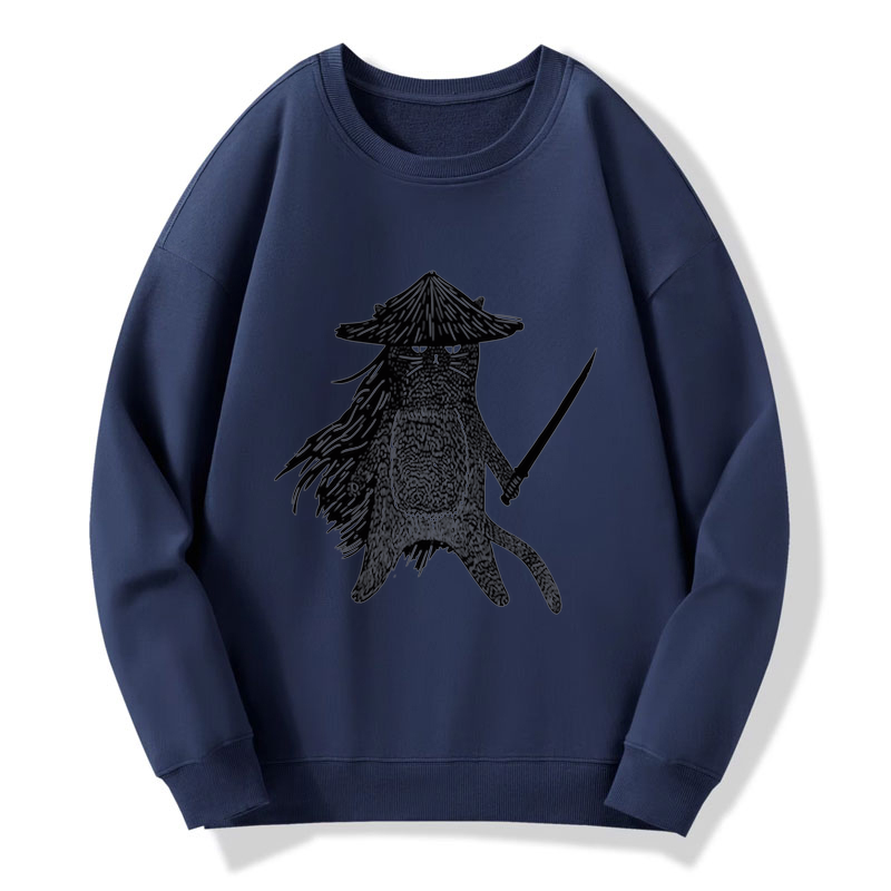 Japanese Samurai Cat Sweatshirt