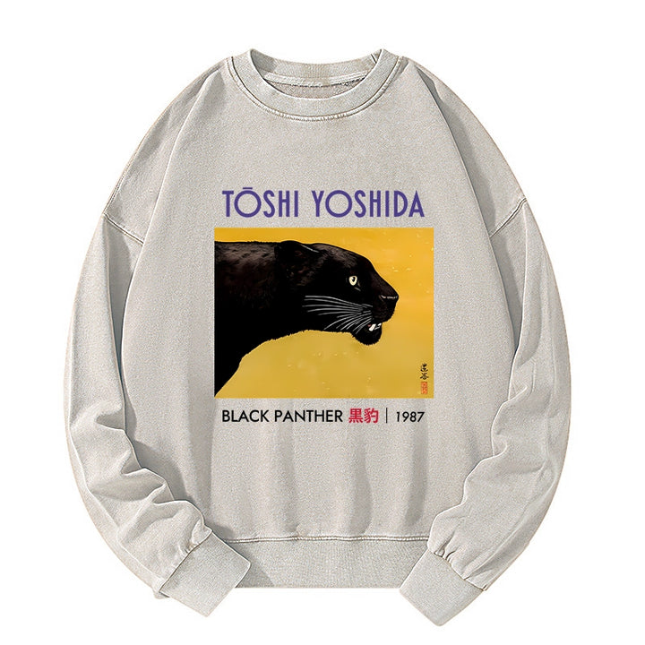 Black Panther Washed Sweatshirt