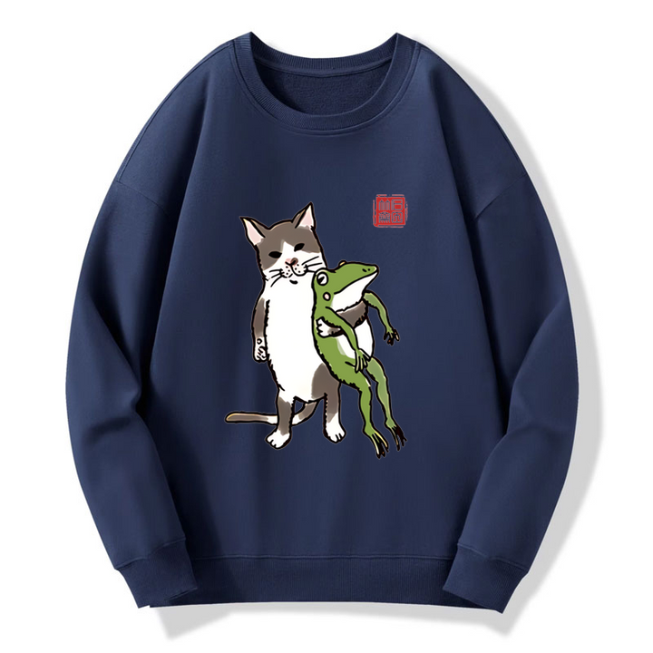 Cat Holding A Frog Sweatshirt
