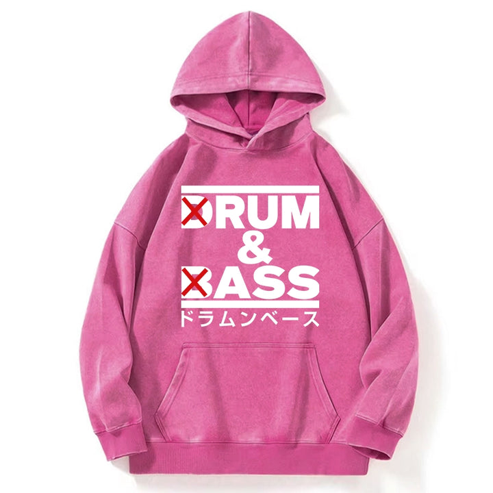 Drum And Bass Funny Washed Hoodie