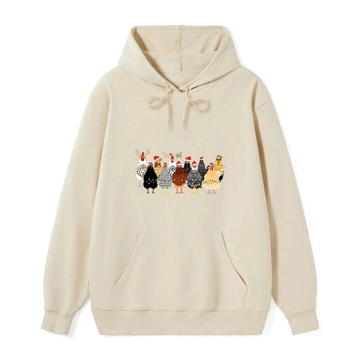 A Flock Of Christmas Chickens Classic Hoodie