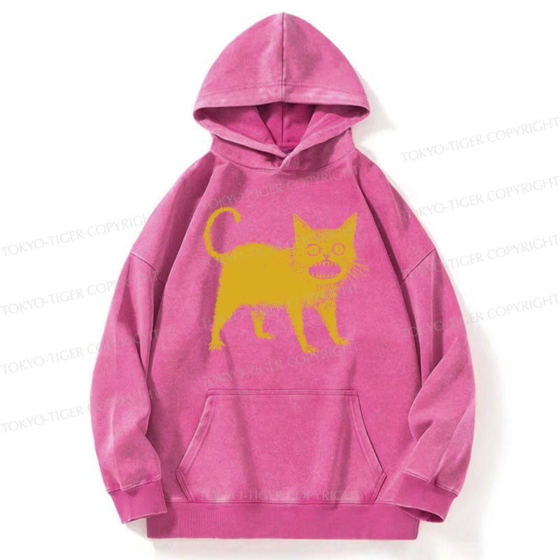 Horrible Japanese Cat Washed Hoodie