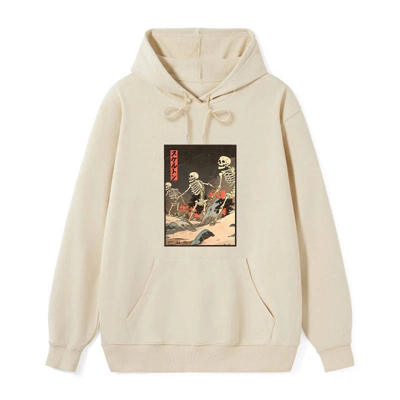 Japanese Rising Skeletons Classic Hoodie