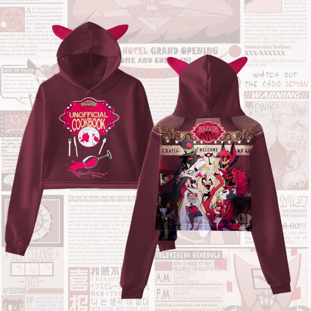 Hazbin Hotel Fur Rabbit Long Sleeve Hoodie