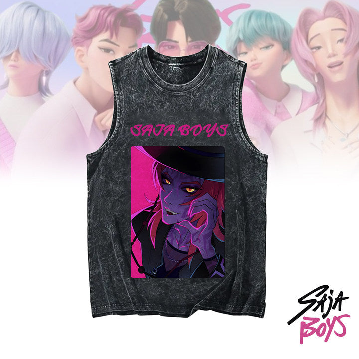 Huntrix Kpop Demon Washed Tank