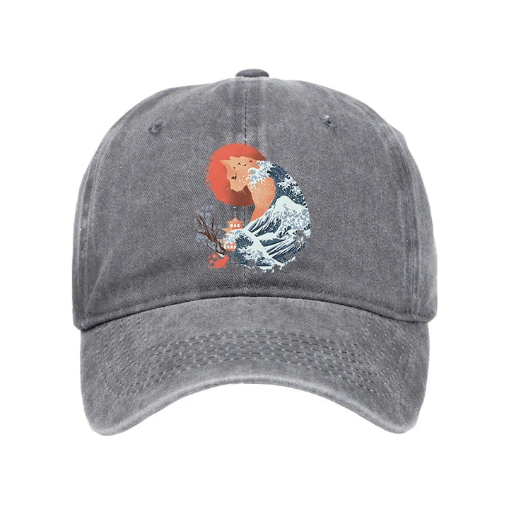 Spirit Cat Wave Japan Washed Cap