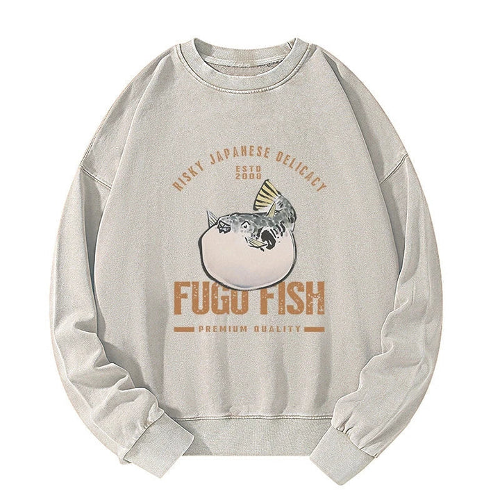 Fugu Fish Japanese Washed Sweatshirt