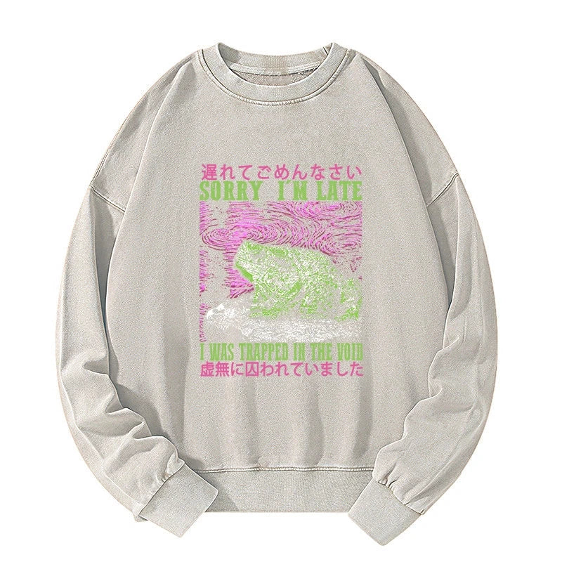 A Frog In Distress Japanese Washed Sweatshirt
