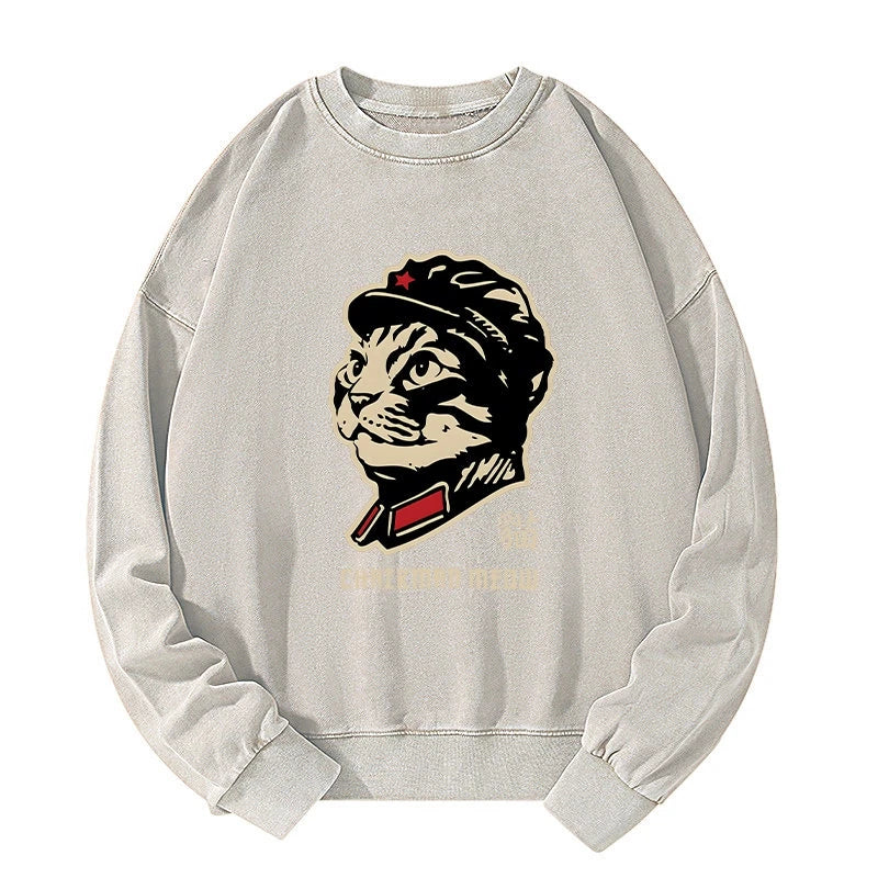 Chinese Spirit Cat Washed Sweatshirt