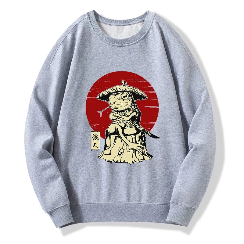 Rounin Japanese Frog Samurai Sweatshirt
