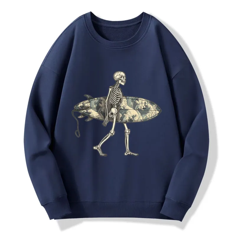 Skeleton Ready To Go Surfing Sweatshirt