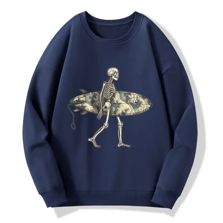 Skeleton Ready To Go Surfing Sweatshirt