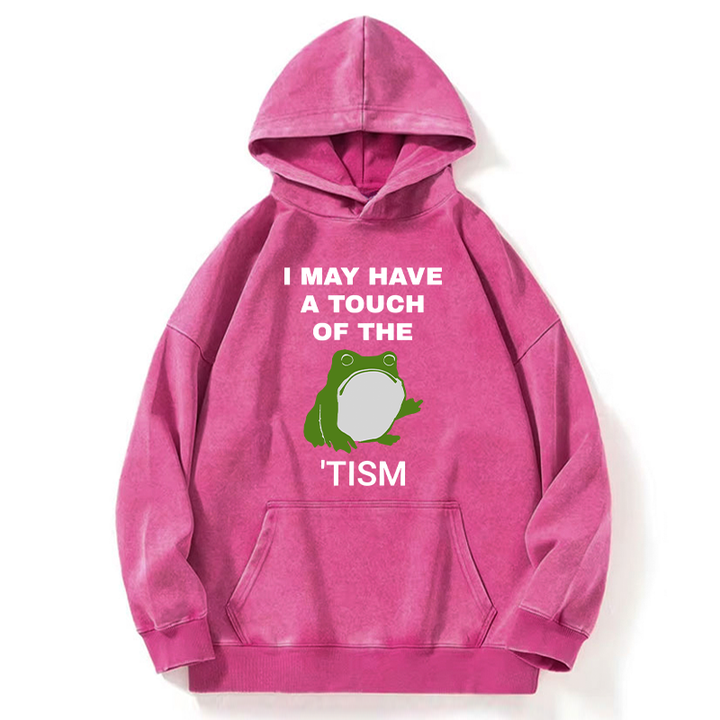 Funny Frog Flipping The Bird Washed Hoodie