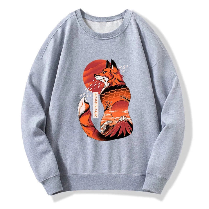 Japanese Fox KitsuneTattoo Sweatshirt