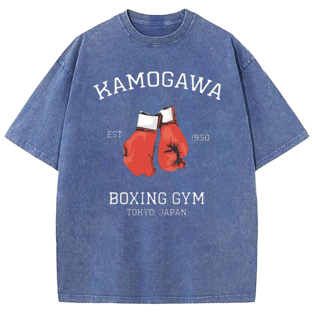 BOXING GYM Washed Crew Neck T-shirt