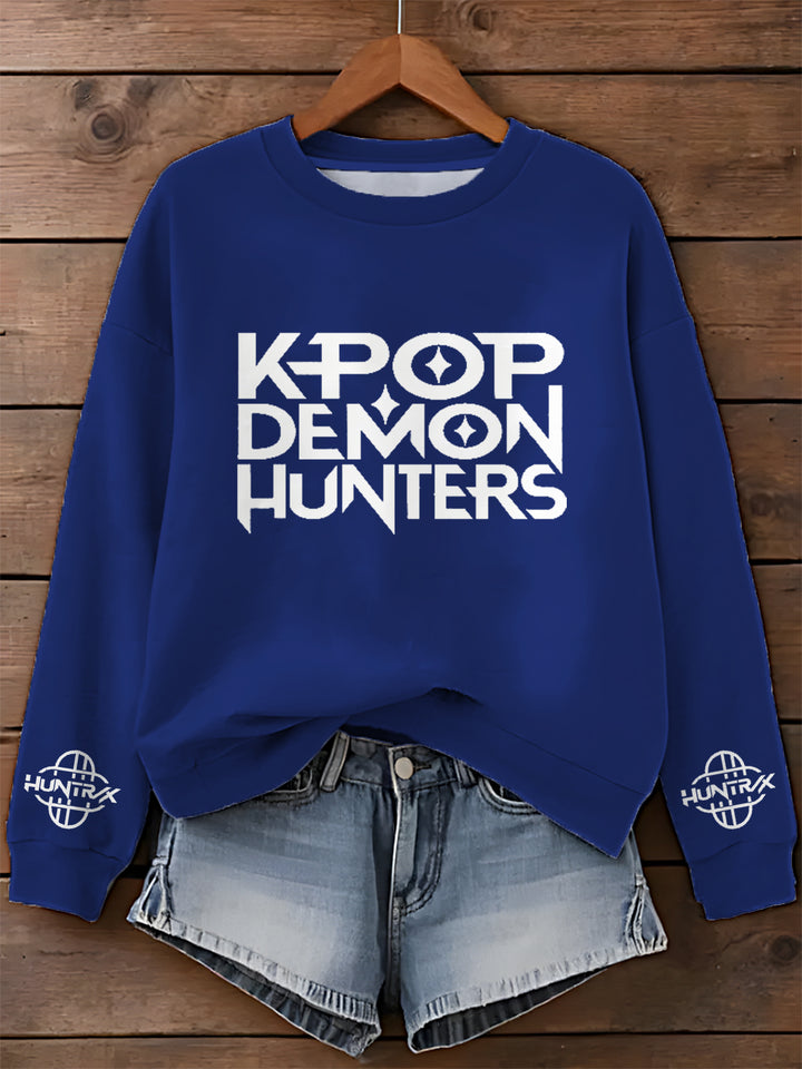 Demon Hunter Huntrix Printed Long Sleeve Casual Top