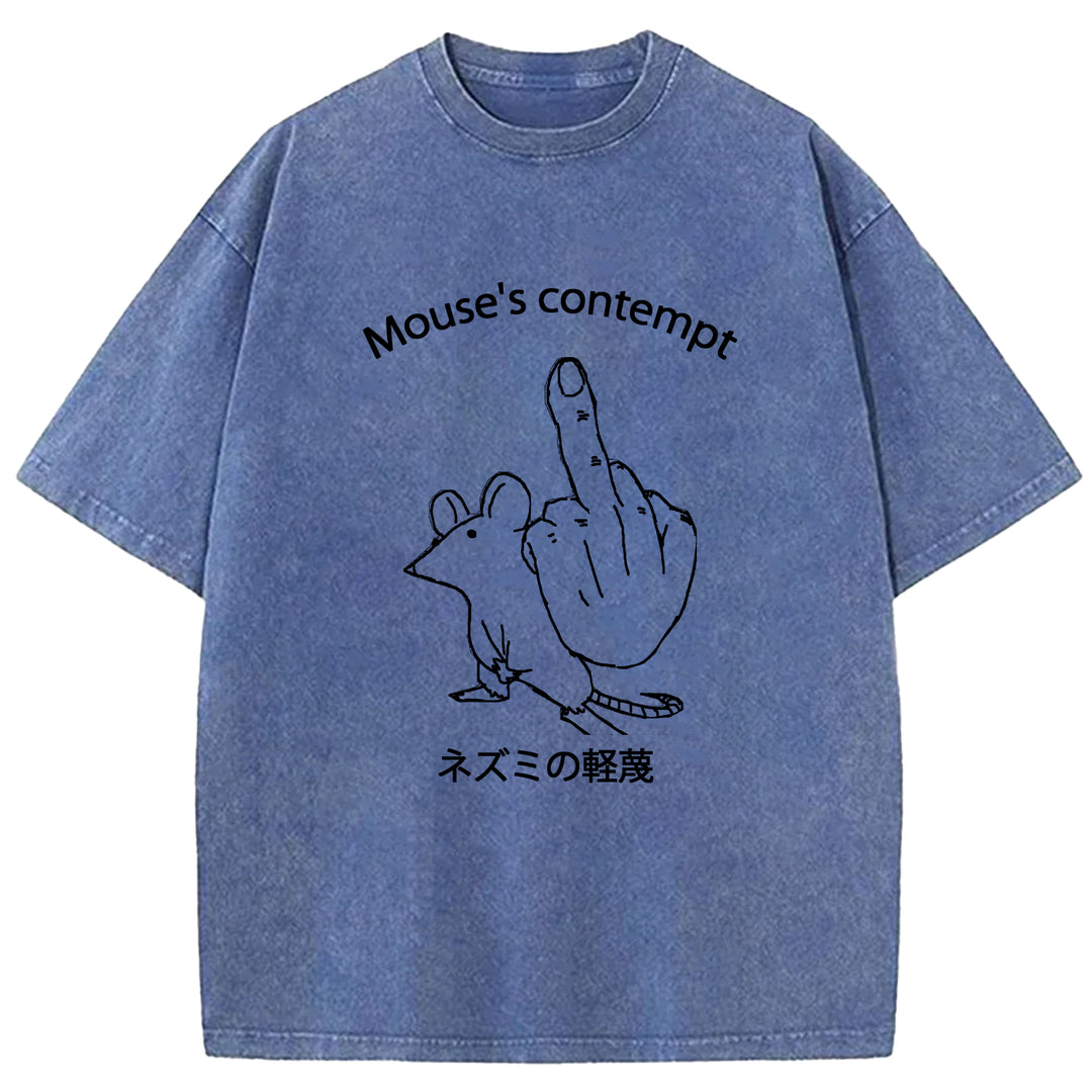 Mouse's Contempt Wash Crew Neck T-Shirt