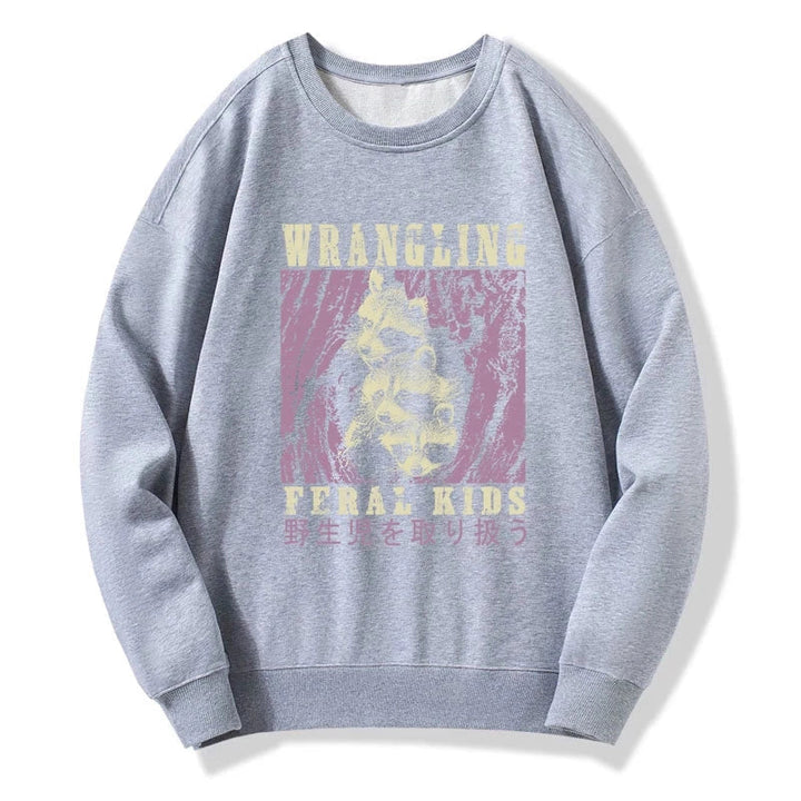 Wrangling Feral Raccoon Kids Sweatshirt