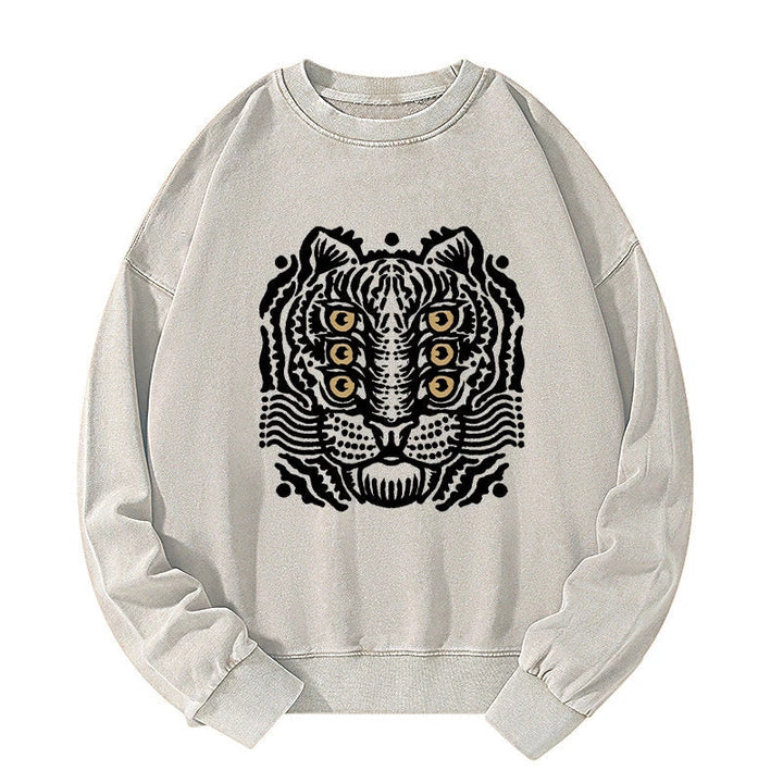 Six-eyed Cat Japanese Washed Sweatshirt