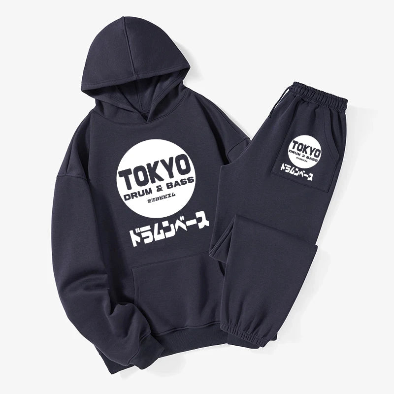 Tokyo DnB Japanese Fleece Lined Hoodie Set