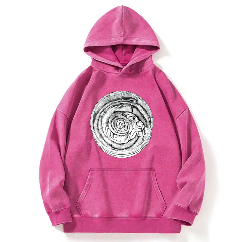 Uzumaki Manga Horror Washed Hoodie