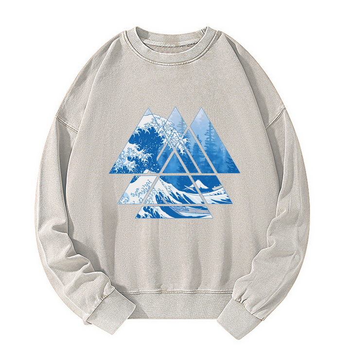 The Great Wave Washed Sweatshirt