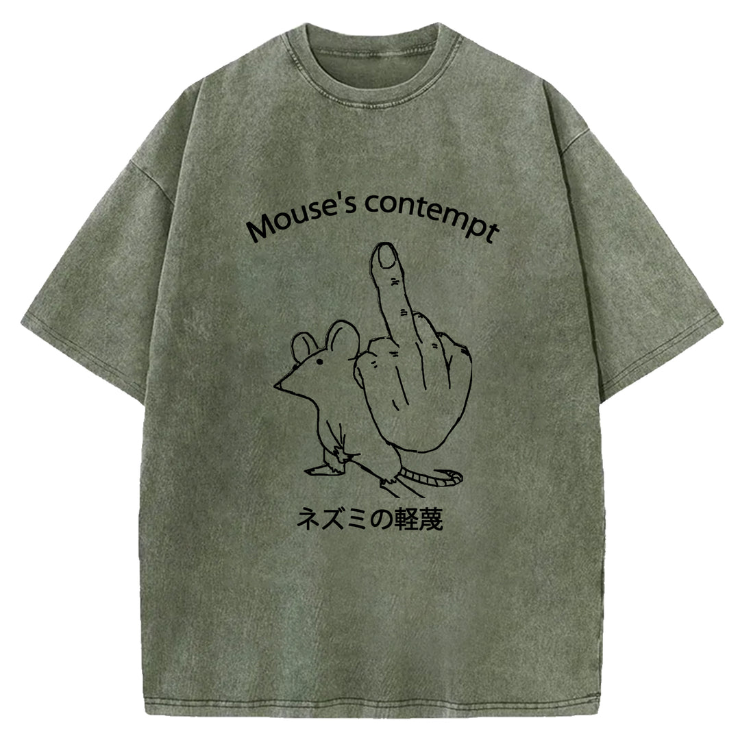 Mouse's Contempt Wash Crew Neck T-Shirt