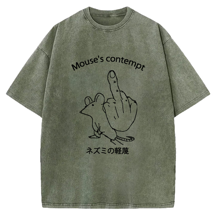 Mouse's Contempt Wash Crew Neck T-Shirt