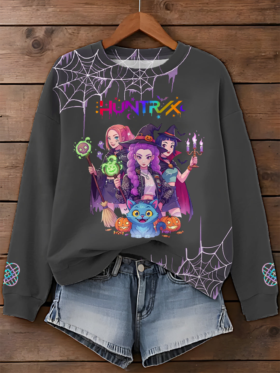Halloween Demon Hunter Long Sleeve Casual Top