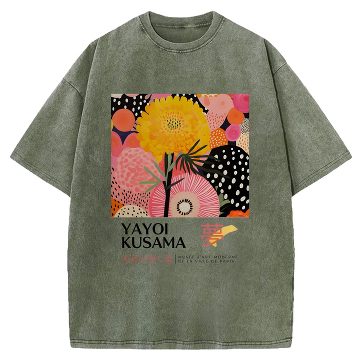 Yayoi Kusama Vintage Washed Crew Neck T-Shirt